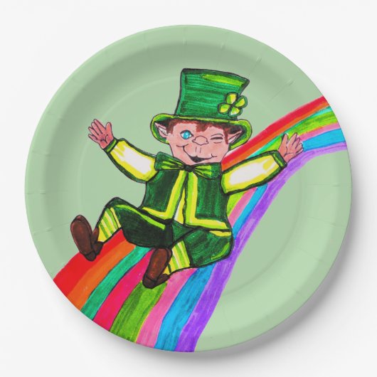 DE REGENBOOG VAN DE Kabouter  Papieren Bordje (Voorkant)