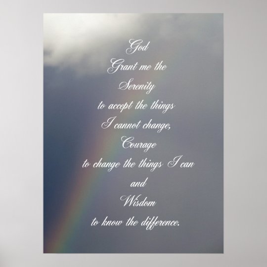 De Regenboog van het Gebed van de sereniteit Poster