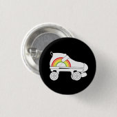 de regenboog van het vierlingschaats ronde button 3,2 cm (Voorkant /achterkant)