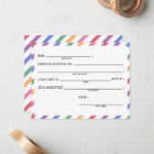 De regenboog van kinderen bedankt kaarten - reeks  notitiekaartje (Voorkant / Achterkant in situ)