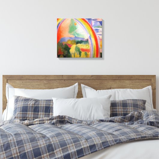 De regenboog van Robert Delaunay Canvas Afdruk (Insitu (Slaapkamer))