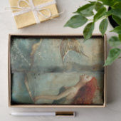 DE REGENBOOG ZEEMEERMIN SCHILDERIJ DECOUPAGE TISSUEPAPIER (Geschenk)