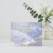 DE REGENBOOGBELOFTE / STORMEN EINDIGEN (FOTO) BRIEFKAART (Staand voorkant)