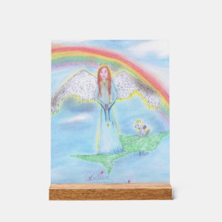 De regenboogbrug acryl bord