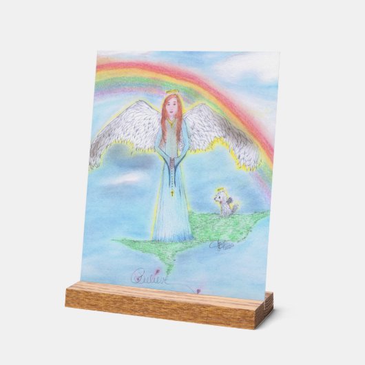 De regenboogbrug acryl bord (Hoek)