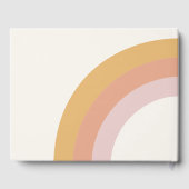 De Regenboogbruiloft van de Moderne Retro 70 Gastenboek (Achterkant)