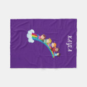 De regenboogdeken van de kinder vlooien was gepers fleece deken (Voorkant (Horizontaal))