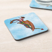 De regenboogdraak uitrusten bier onderzetter (Linkerzijde)