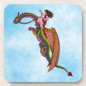 De regenboogdraak uitrusten bier onderzetter (Voorkant)