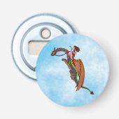 De regenboogdraak uitrusten button flesopener (Voorkant)