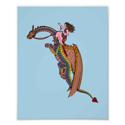 De regenboogdraak uitrusten foto afdruk (Voorkant)