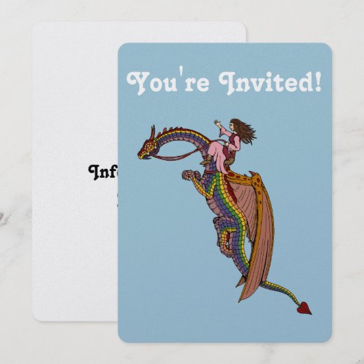 De regenboogdraak uitrusten kaart (Voorkant / Achterkant)