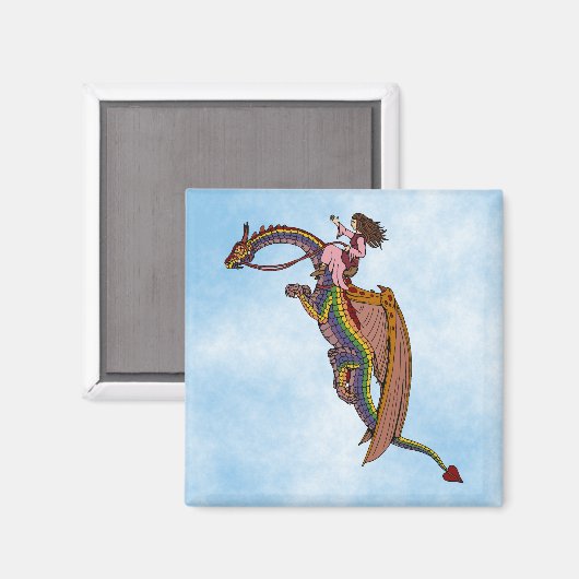 De regenboogdraak uitrusten magneet (Voorkant / Achterkant)