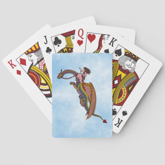 De regenboogdraak uitrusten pokerkaarten (Achterkant)