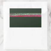 De regenboogforel van de huid rechthoekige sticker (Tas)