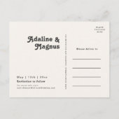 De regenboogfoto van de moderne Retro 70 sparen de Uitnodiging Briefkaart (Achterkant)