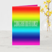 De regenboogkaart van gelukwensen kaart (Gele Bloem)