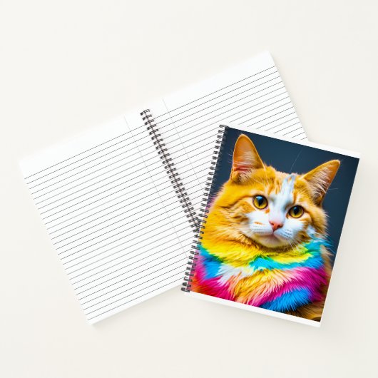 De regenboogkat notitieboek (Binnen)