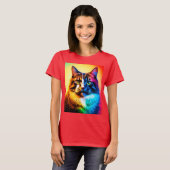 De regenboogkat t-shirt (Voorkant volledig)