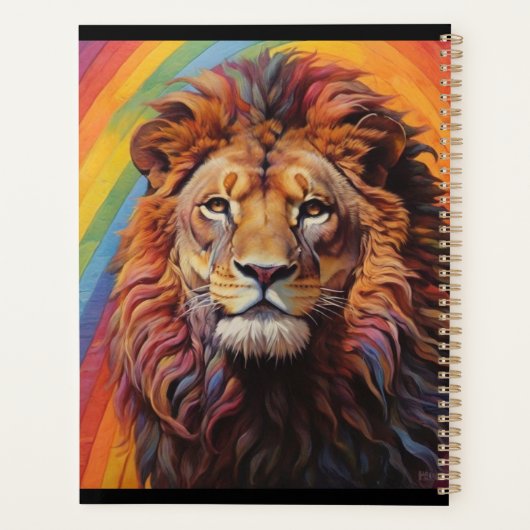 De regenboogleeuw planner (Achterkant)