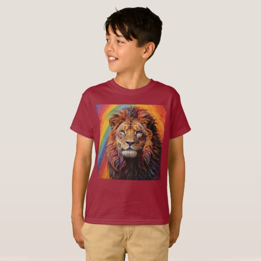 De regenboogleeuw t-shirt (Voorkant volledig)