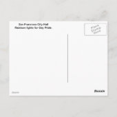 De regenbooglichten van het Stadhuis van San Briefkaart (Achterkant)