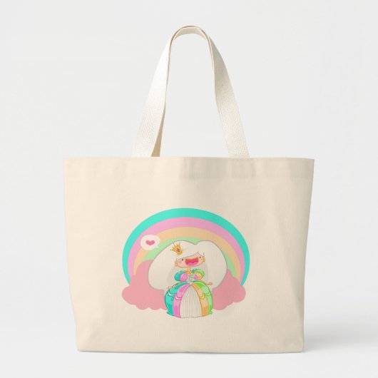 De regenboogprinses grote tote bag (Voorkant)