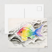 De regenboogvis  briefkaart (Voorkant / Achterkant)