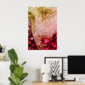 De Regende Vrouw op een Muurposter Poster (Thuiskantoor)
