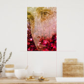 De Regende Vrouw op een Muurposter Poster (Keuken)