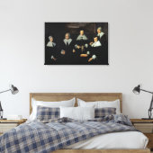 De Regentessen van het Oude Almhouse van de Mannen Canvas Afdruk (Insitu (Slaapkamer))