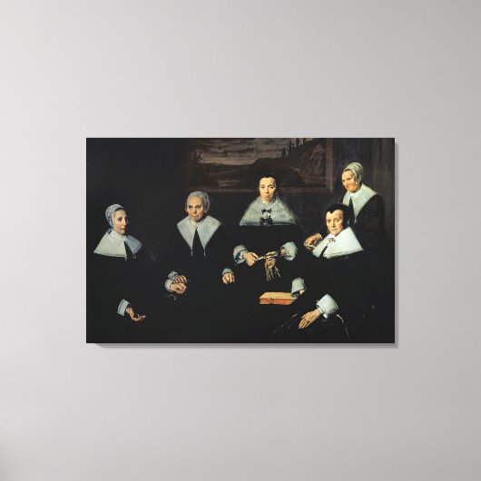 De Regentessen van het Oude Almhouse van de Mannen Canvas Afdruk (Voorkant)