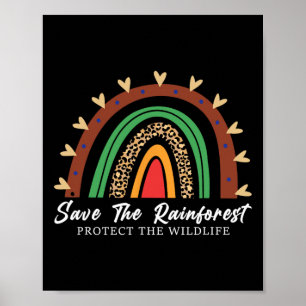 De regenwouden redden beschermen de natuur in het poster