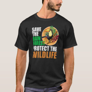 De regenwouden redden beschermen de natuur in het t-shirt