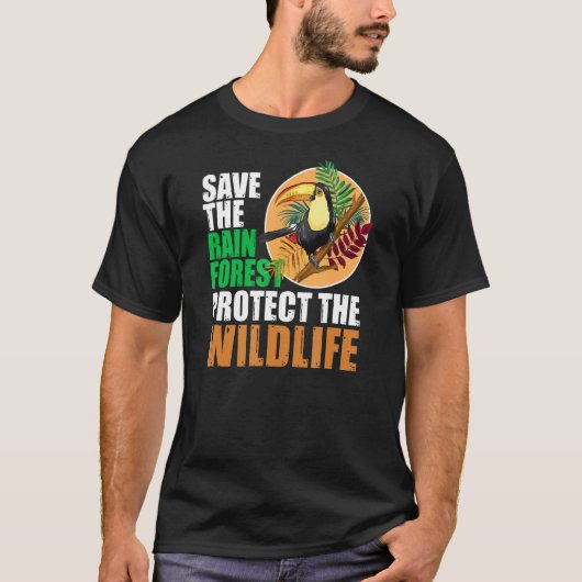 De regenwouden redden beschermen de natuur in het  t-shirt (Voorkant)