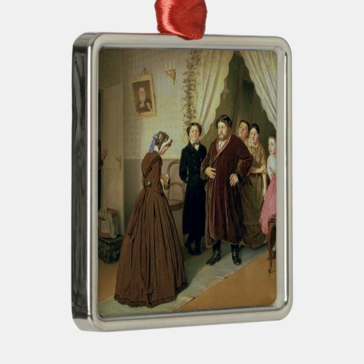 De regering die in het huis van Merchant aantreedt Metalen Ornament (Rechts)