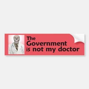 De regering is niet mijn dokter Bumpersticker