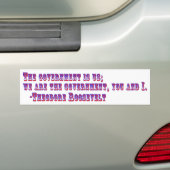 De regering is ons bumpersticker (Op auto)