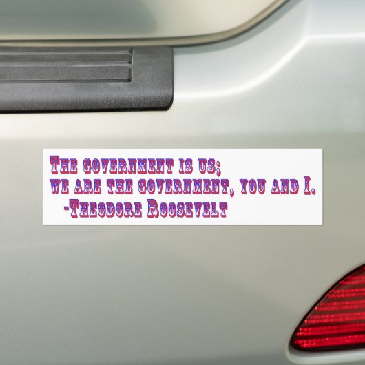 De regering is ons bumpersticker (Op auto)