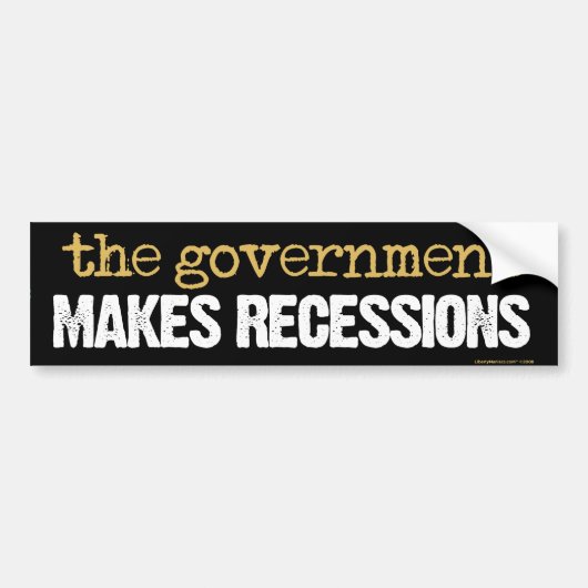 De regering maakt Bumpersticker van recessies (Voorkant)
