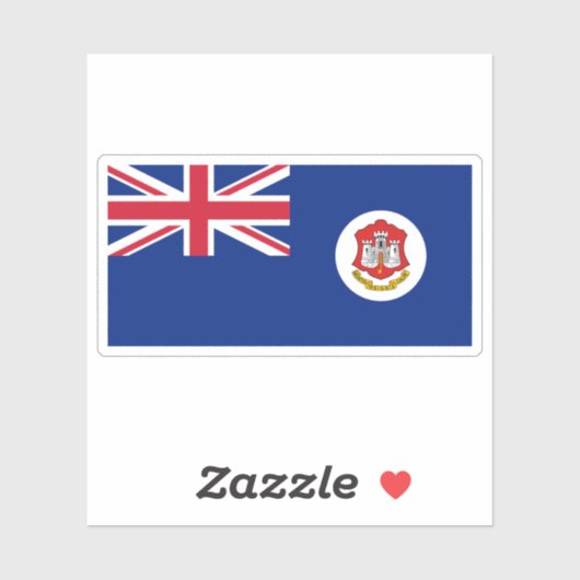 De regering van Gibraltar (1875-1921) Sticker (Vel)