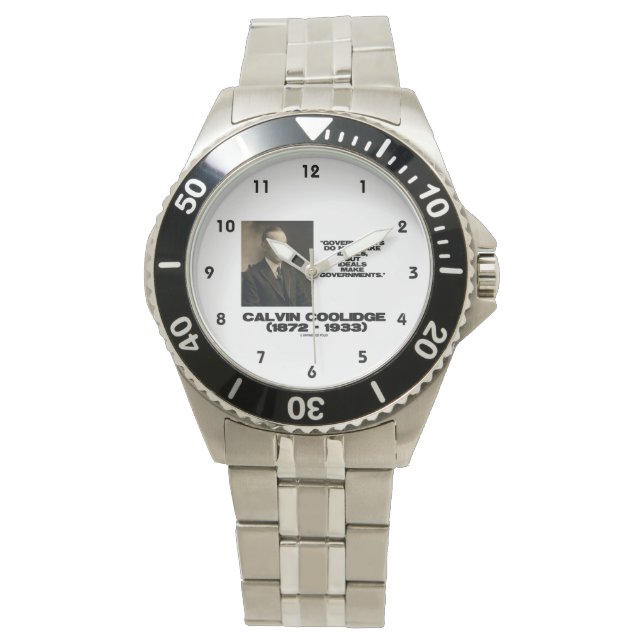 De regeringen maken geen Ideals Coolidge Citaat Horloge (Voorkant)