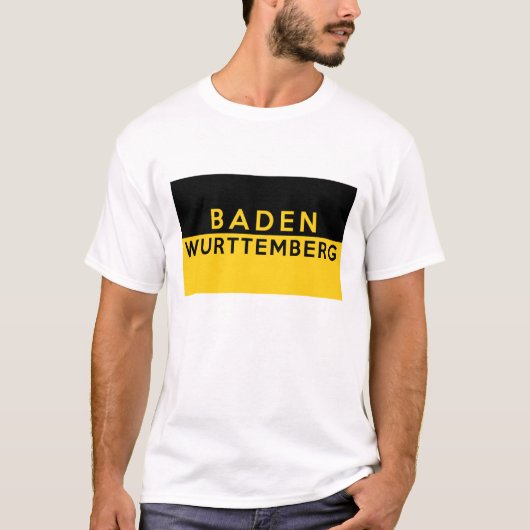 de regio baden wurttemberg vlaggen duitsland t-shirt (Voorkant)
