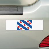 De regio Frisia Friesland vlag nederland Bumpersticker (Op auto)
