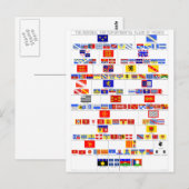 De regionale en departementale vlaggen van Frankri Briefkaart (Voorkant / Achterkant)