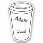 De Regulieren van Amanda Lexie Adam Coffee Sticker (Voorkant)