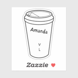De Regulieren van Amanda Lexie Amanda Coffee Stick Sticker