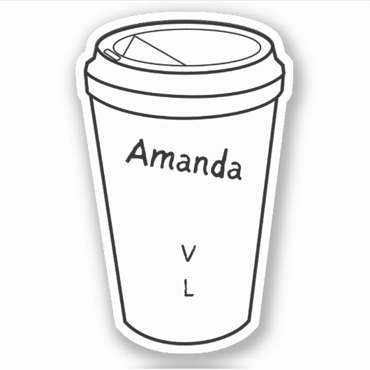 De Regulieren van Amanda Lexie Amanda Coffee Stick Sticker (Voorkant)