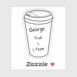 De Regulieren van Amanda Lexie George Coffee Stick Sticker