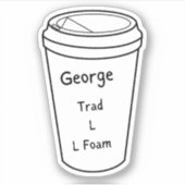 De Regulieren van Amanda Lexie George Coffee Stick Sticker (Voorkant)